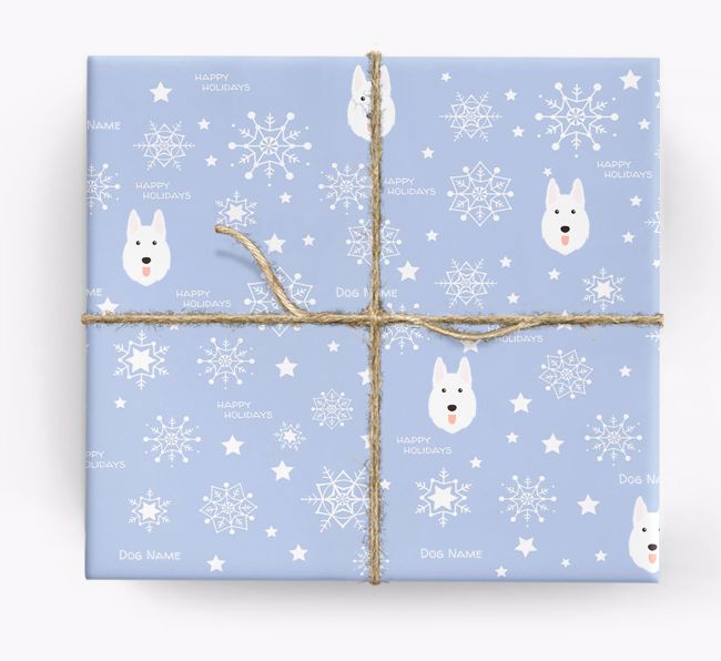 Personalised 'Happy Holidays' Christmas Wrapping Paper with your {breedFullName} Icon